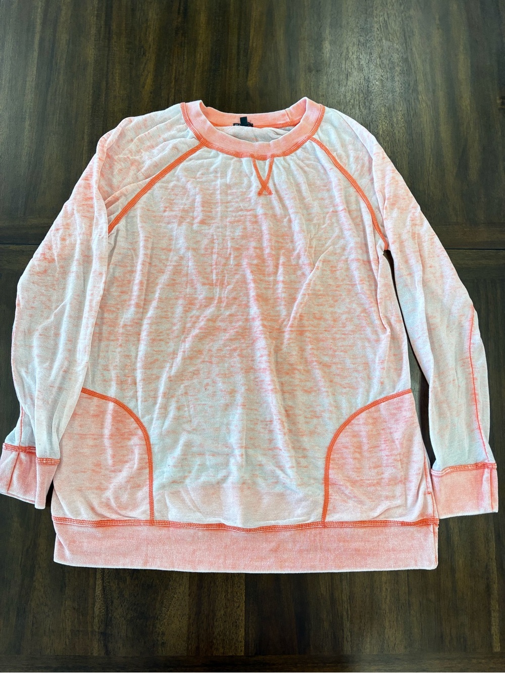 Hannah Pink & Coral Lightweight Long-Sleeve Lounge Top